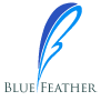 藍羽毛魔術娛樂 Logo